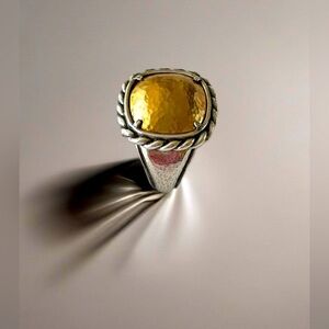 Brighton Christo Joyful Ring.  Size 8.  Brushed Gold.  
Silver Plated.